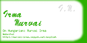 irma murvai business card